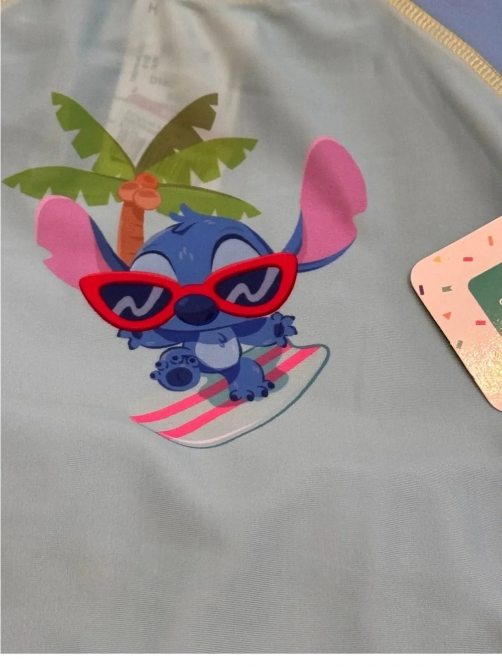 Disney Stitch Kids UPF 50+ Rash Guard and Swim Shorts
